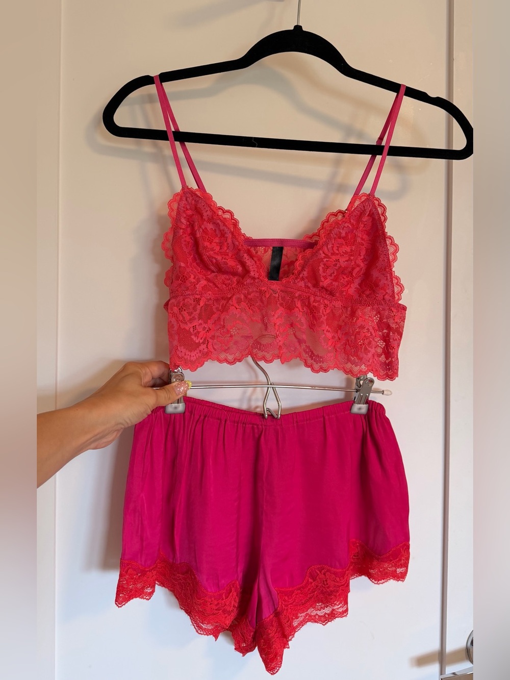 Out from under pink lace